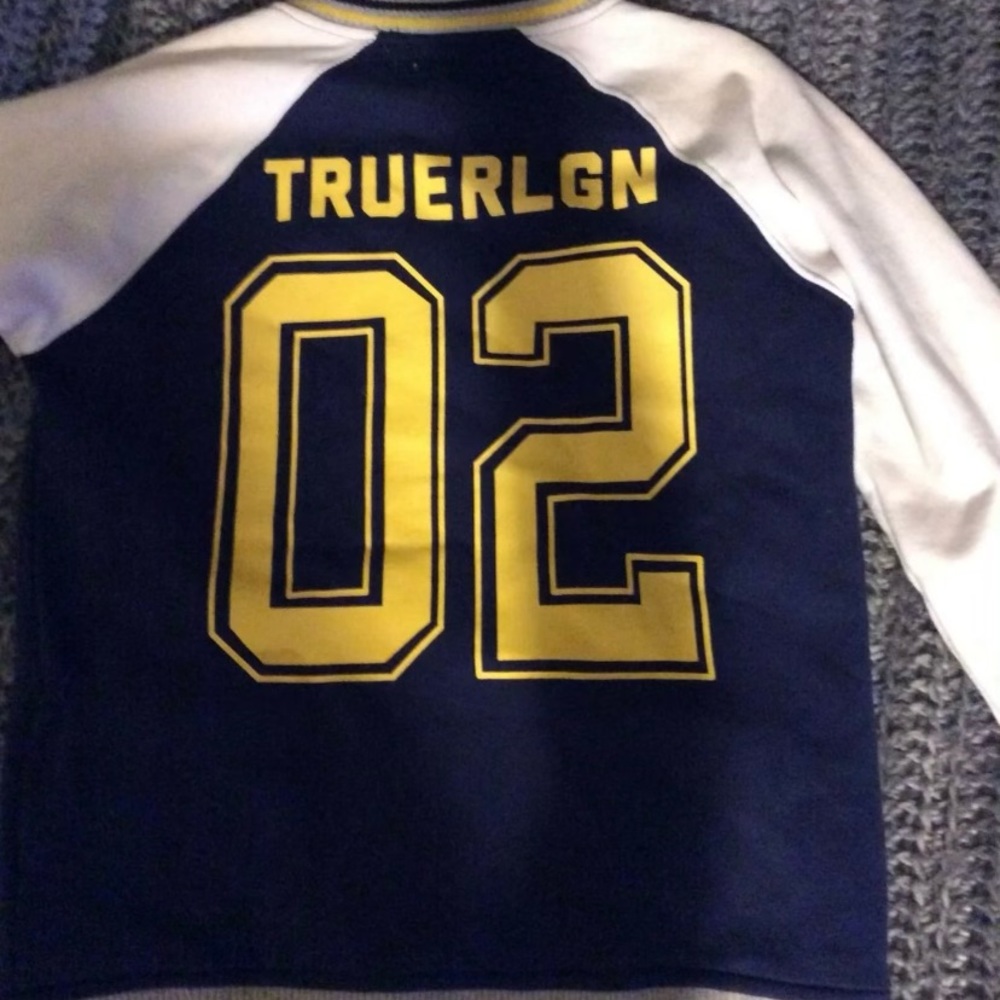 Kids true religion varsity sweater